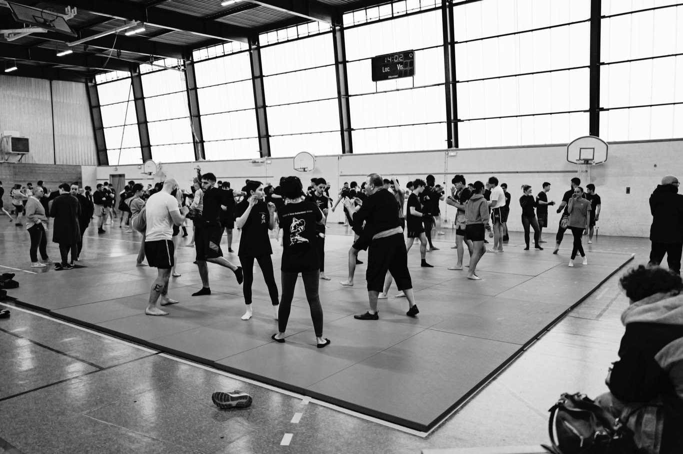 Le gymnase un jour de stage